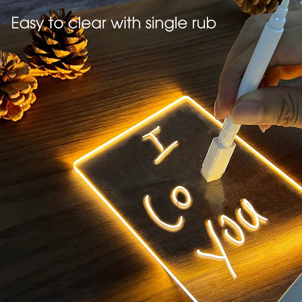 LED Night Light Note Board Message Board 