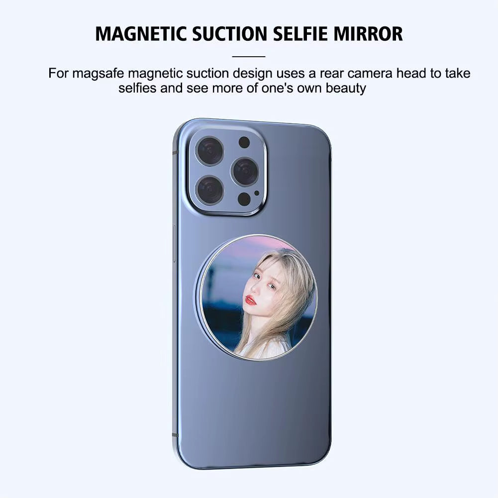 MagSafe Magnetic Convex Mirror – Smartphone Beauty & Selfie Mirror for Vlogging & Streaming